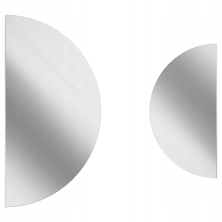 Sada dvoch polkruhových zrkadiel ORBITAL LED 65x130cm + 80x160cm